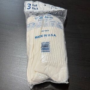 Men's White Casual Socks 3-Pack